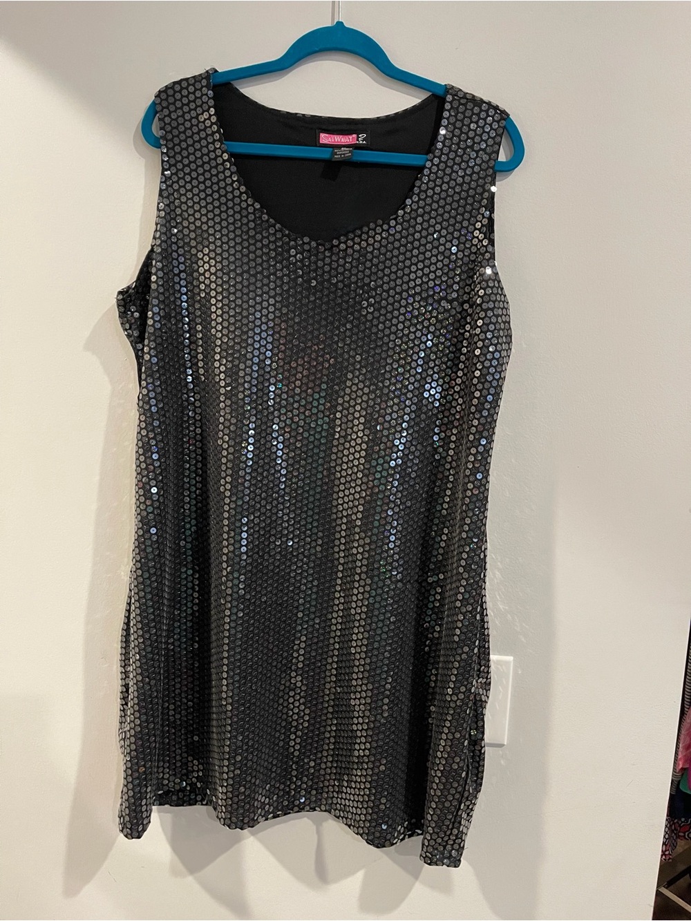 NWOT Sequin Tank Dress in Black